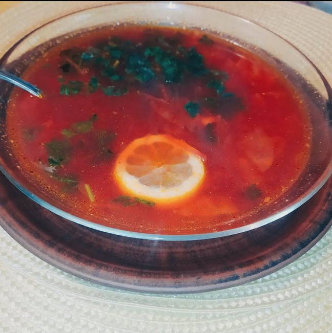 Борщ с лимоном