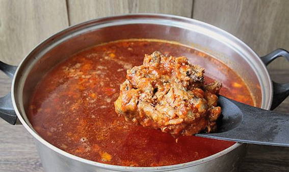 Борщ с килькой