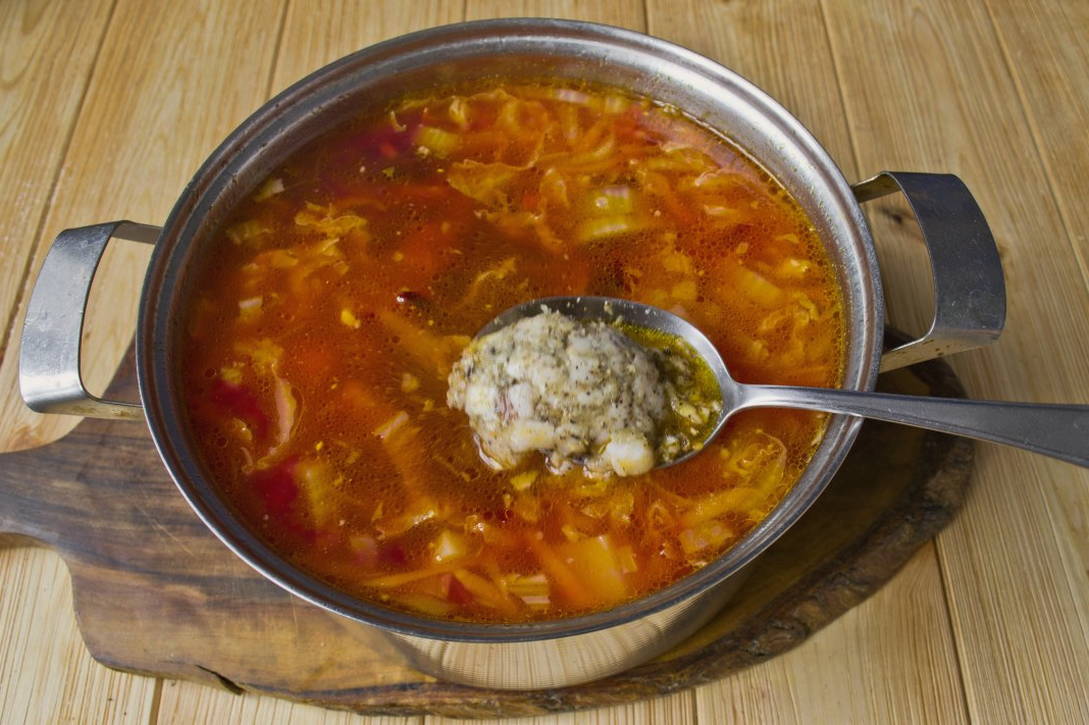 Борщ с запеченной свеклой