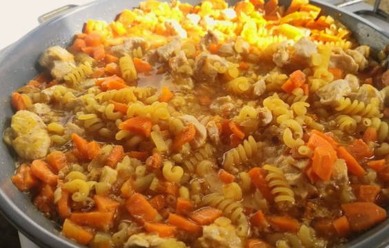 Макароны по-турецки на сковороде
