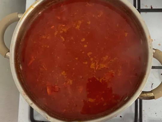 Борщ с чесноком