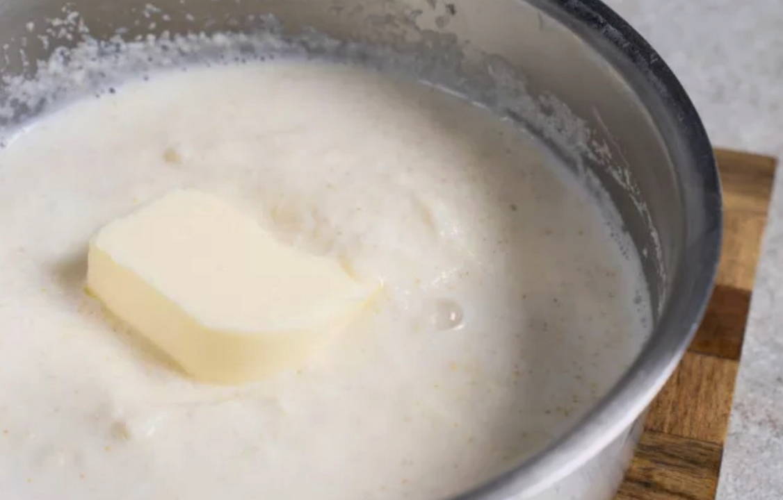 Манная каша на миндальном молоке