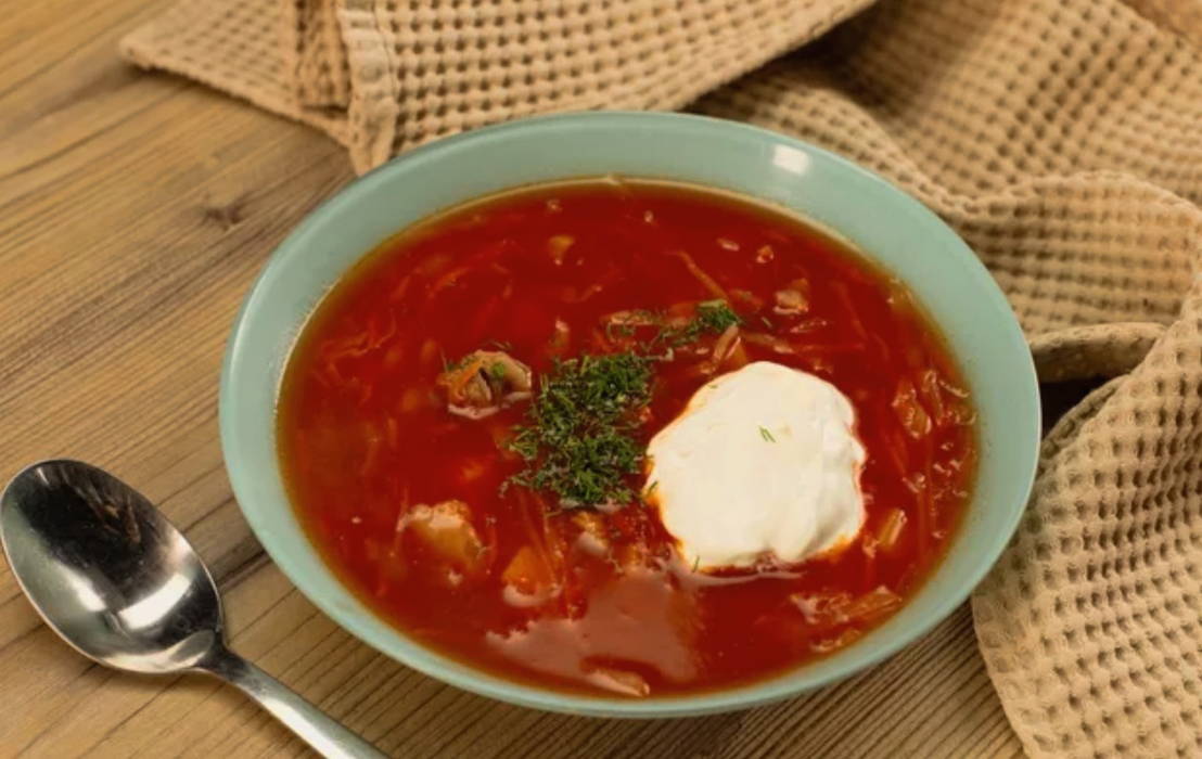 Борщ со свеклой и капустой