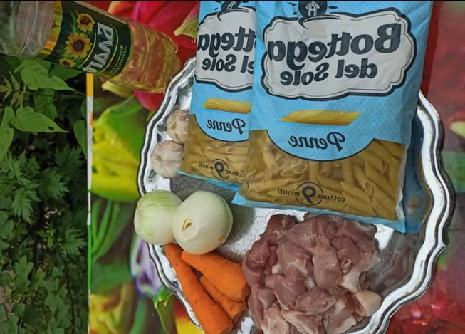 Макароны по-татарски с мясом в казане