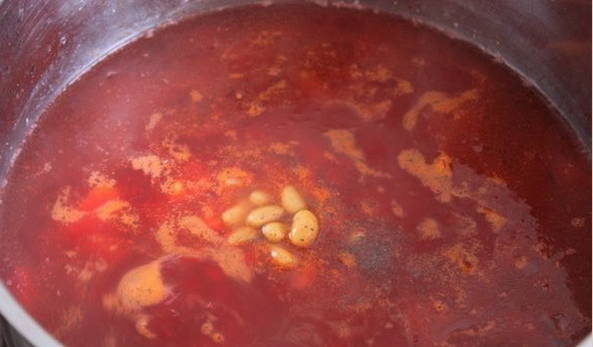 Борщ с фасолью без мяса
