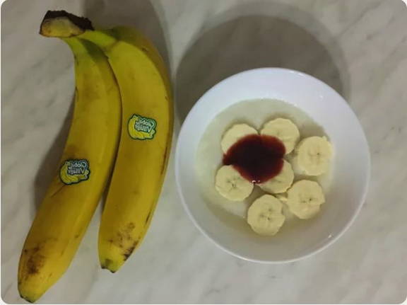 Манная каша с бананом