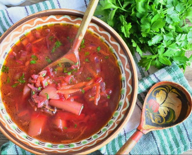 Борщ из краснокочанной капусты