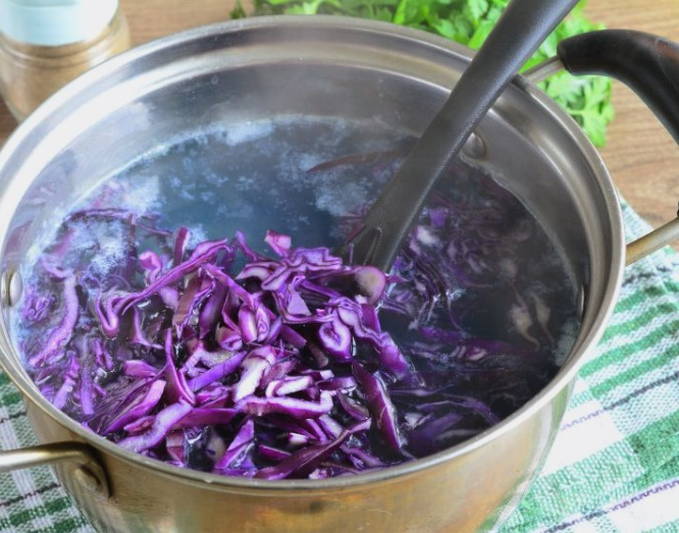 Борщ из краснокочанной капусты