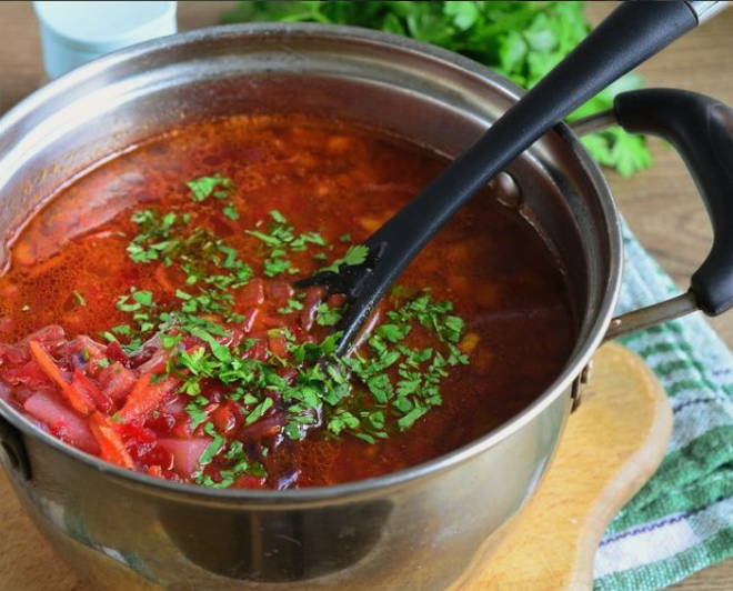 Борщ из краснокочанной капусты