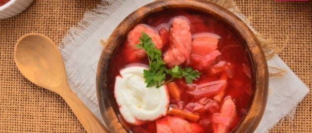 Борщ с галушками