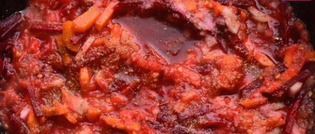 Борщ с галушками
