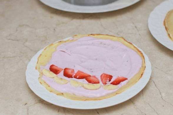 Блинный торт с кремом чиз