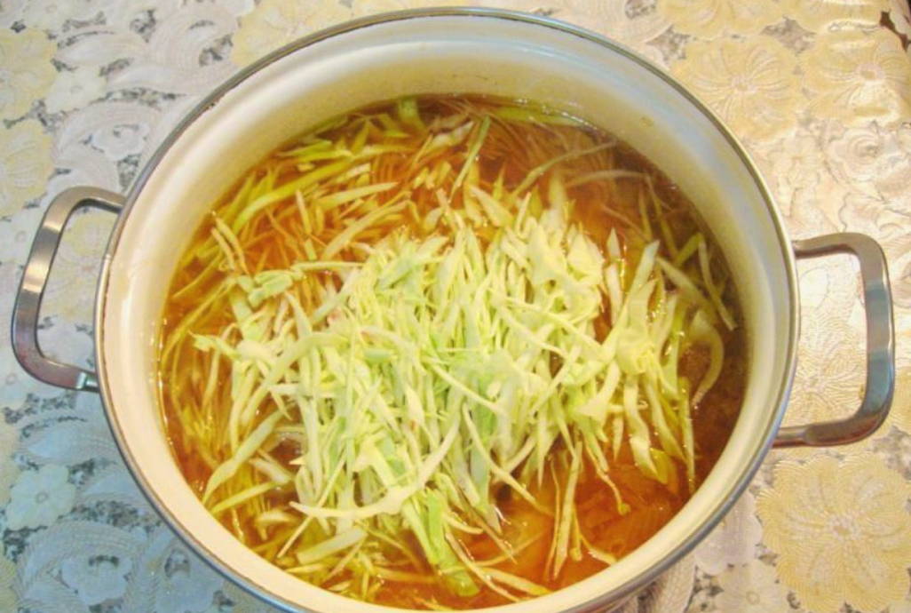 Борщ с копчёной курицей