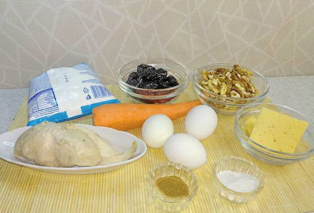 Салат «Марсель» с черносливом