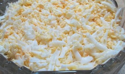 Салат «Мельник» с солеными грибами