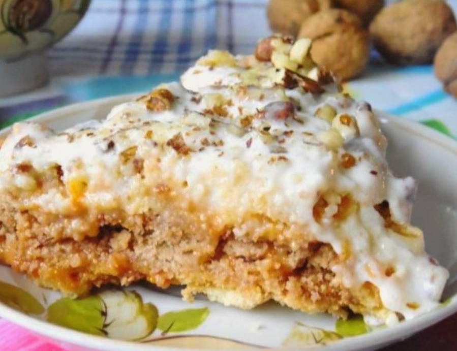Торт «Белочка» с орехами