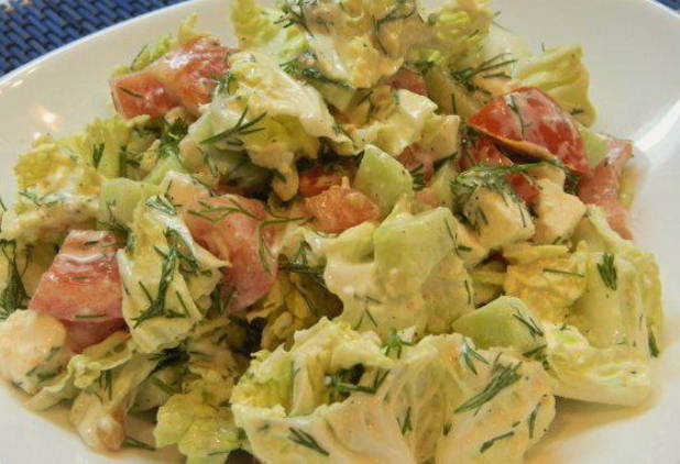 Салат с брынзой и пекинской капустой