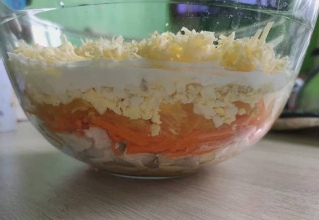 Салат с апельсином и корейской морковкой
