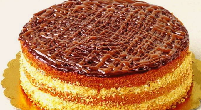 Торт с кремом из манки