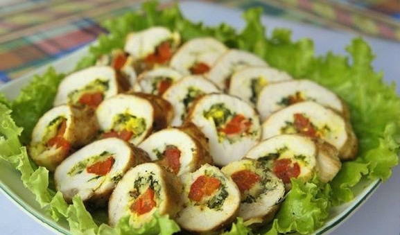 Куриный рулет с сыром