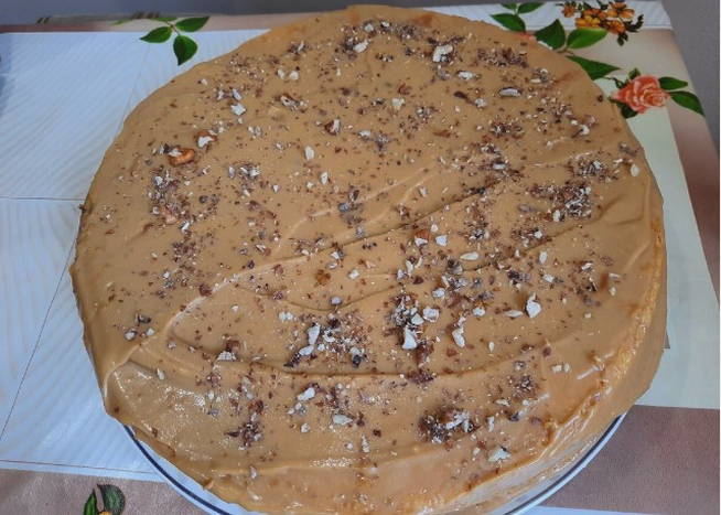 Торт с кремом из вареной сгущенки и масла