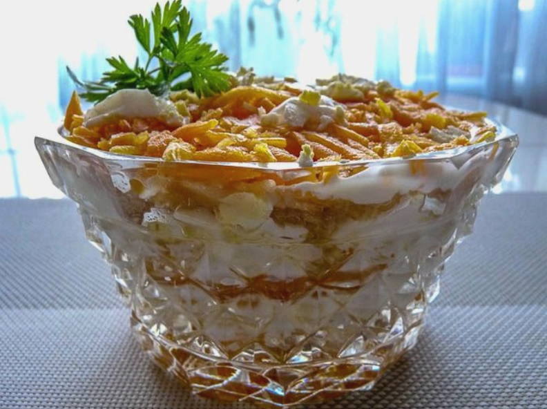 Салат с вареной морковью и яйцом Салат с вареной морковью и яйцом
