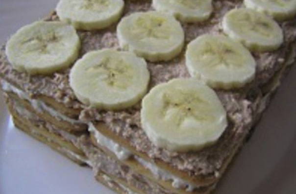 Торт из печенья с творожным кремом
