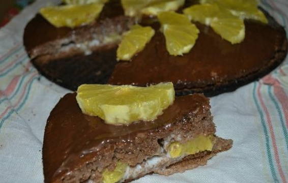 Шоколадный торт с апельсином