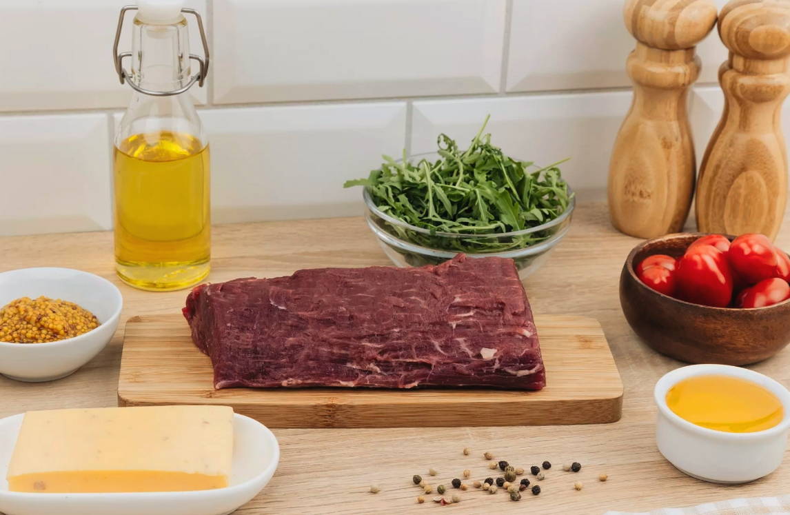 Салат с ростбифом и овощами
