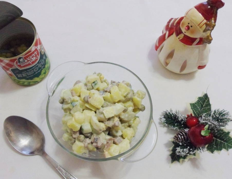 Салат с ростбифом и картофелем