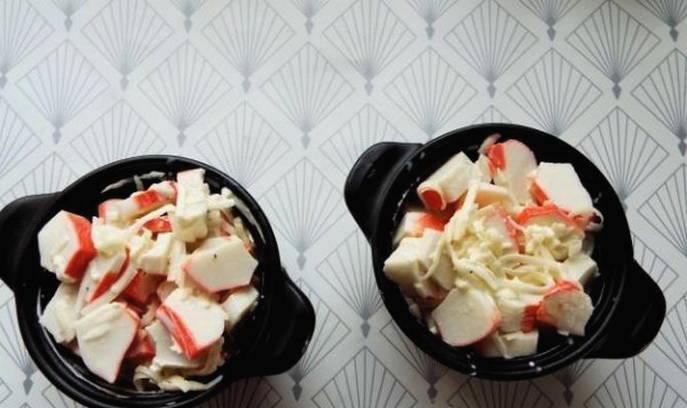 Крабовые палочки с сыром в духовке