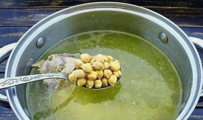 Суп из нута с курицей