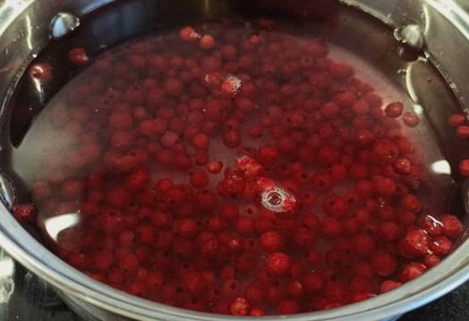Морс из замороженной красной смородины