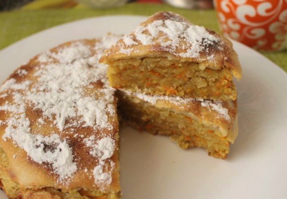 Морковная запеканка из сырой моркови в духовке