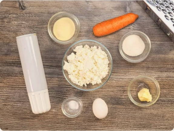 Морковная запеканка с творогом