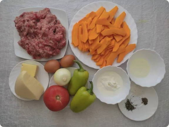 Запеканка из тыквы с фаршем в духовке