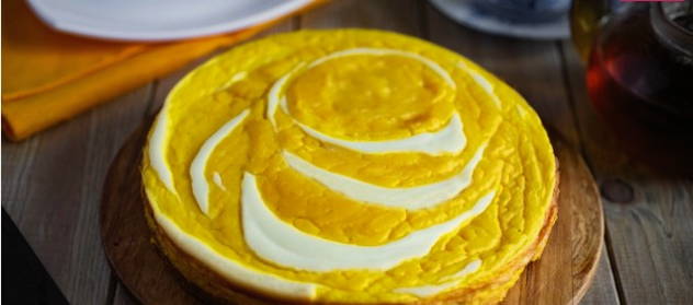 Запеканка «Зебра» из творога и тыквы