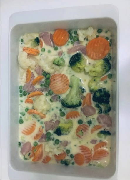 Овощная запеканка с курицей в духовке