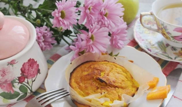 Запеканка из тыквы с манкой и яблоками в духовке