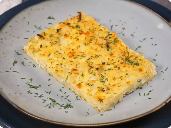 Капустная запеканка с яйцом в духовке